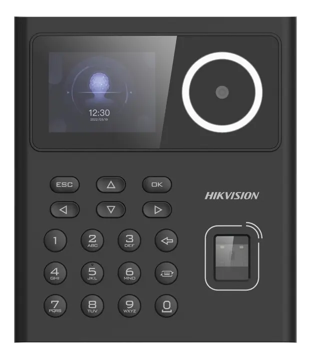 Biométrico Hikvision DS-K1T320MFX con reconocimiento facial, huella y tarjeta